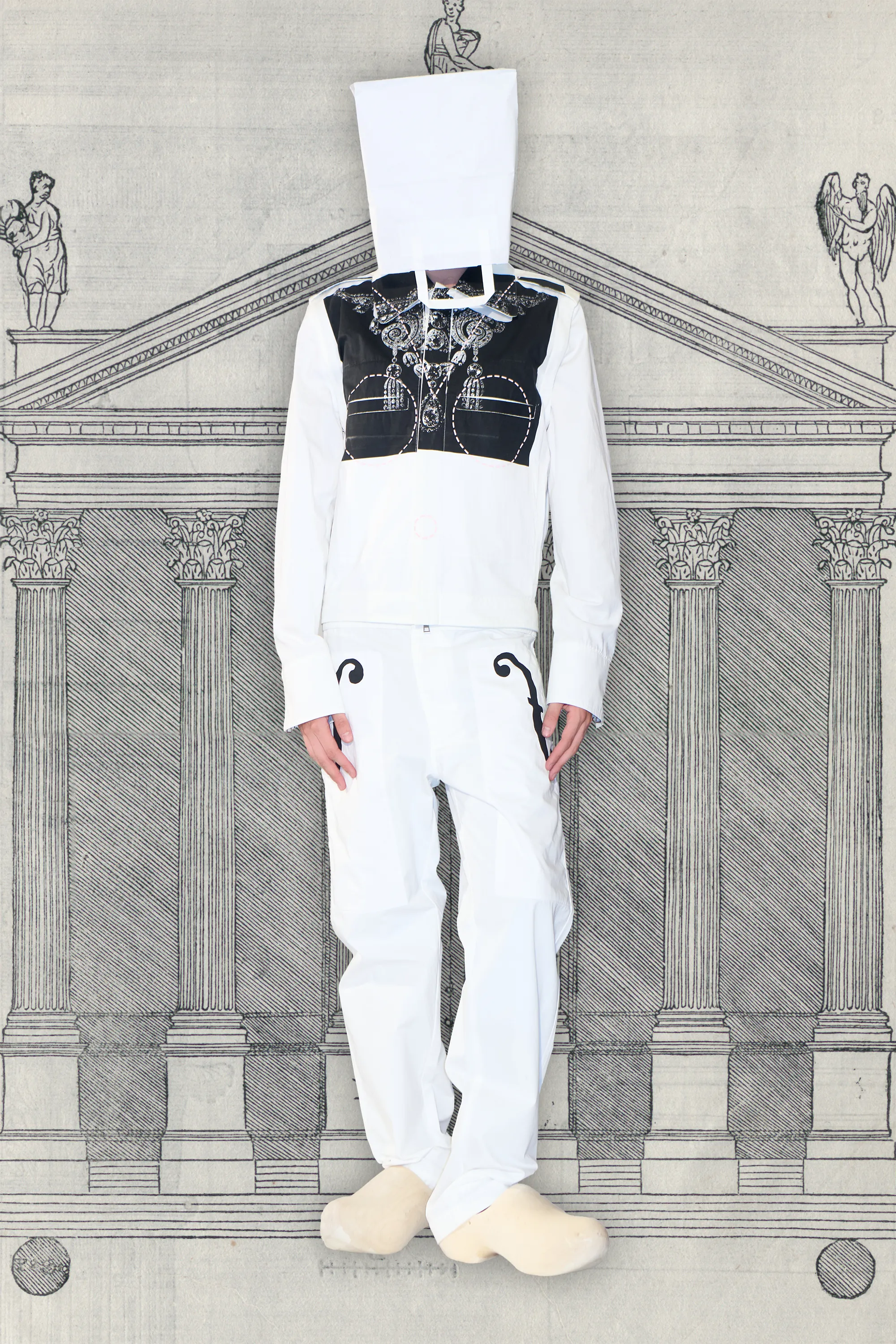 Front view of the Sébastien Meunier Versatile Jewel Printed Cotton Jumpsuit from the Chapitre 14 collection.