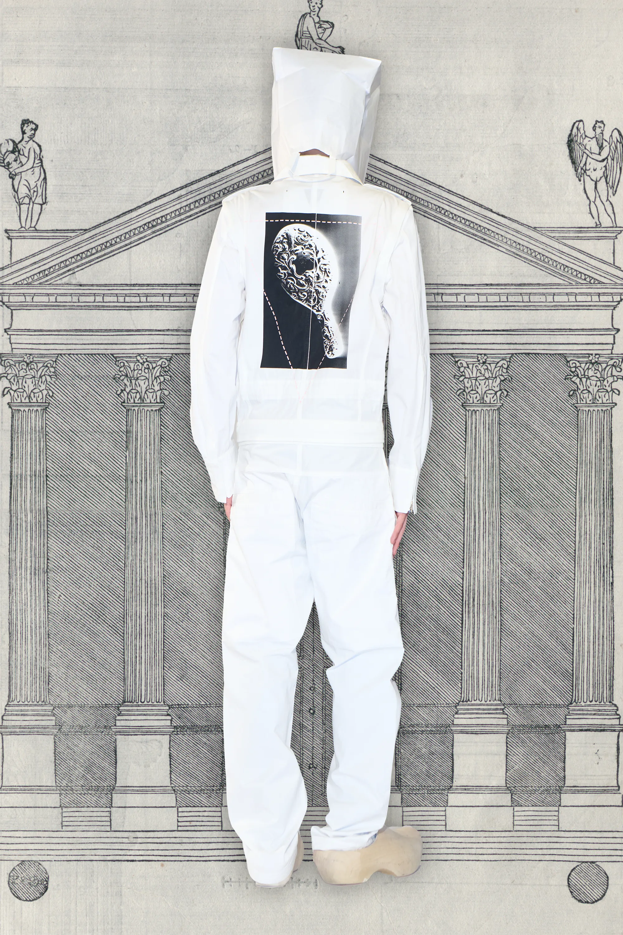 Back view of the Sébastien Meunier Versatile Jewel Printed Cotton Jumpsuit from the Chapitre 14 collection.