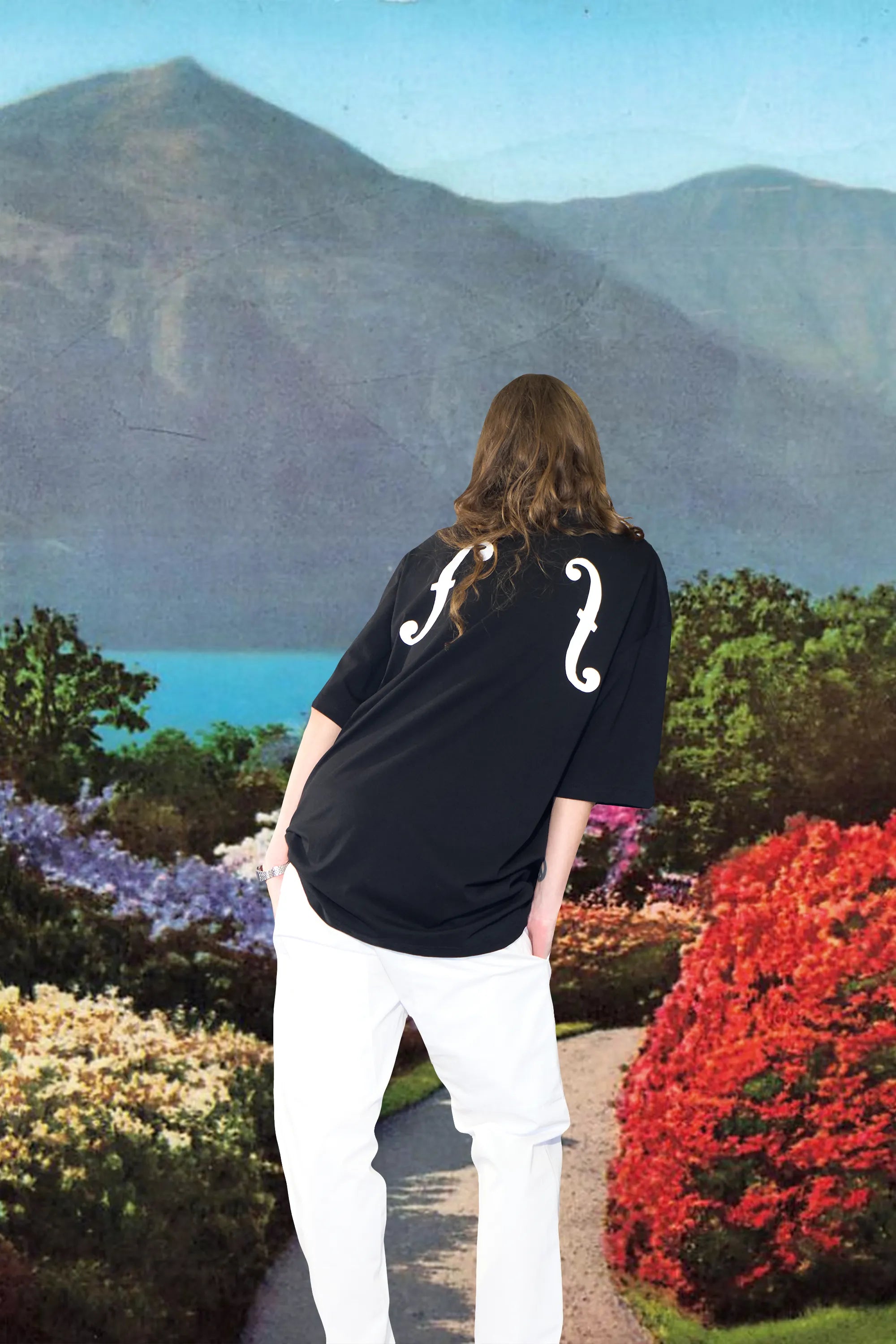 Sebastien Meunier Oversize Gertrude Stein Printed Black Cotton T-shirt