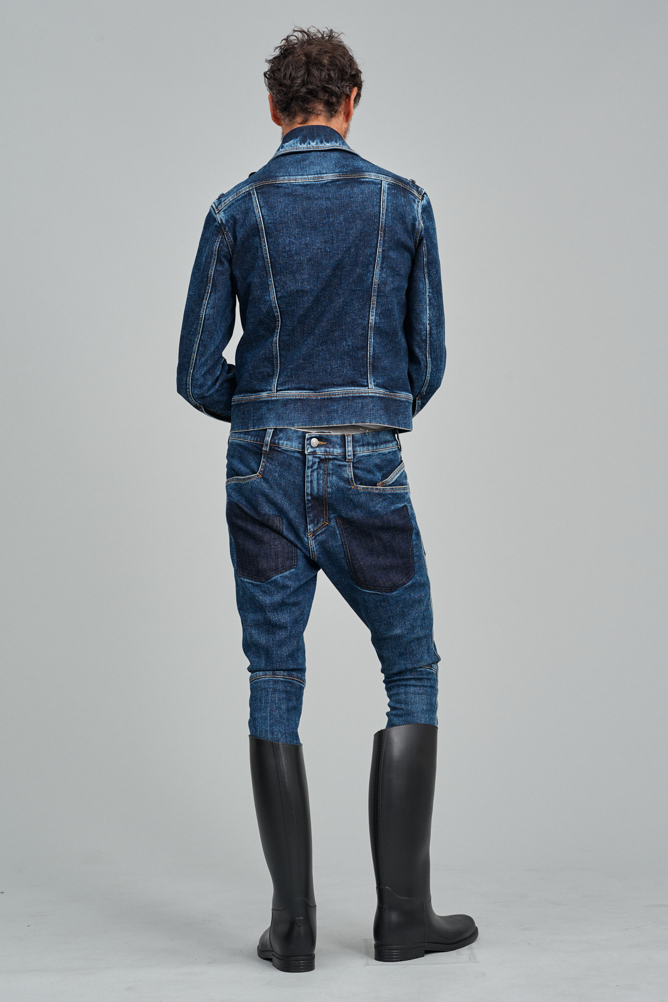 [The Magic Mountain] Signature denim jacket with military buttons