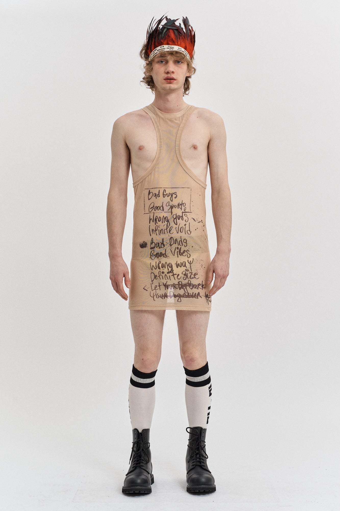 [BAD GUYS GOOD SPORTS] Printed versatile tulle tank top