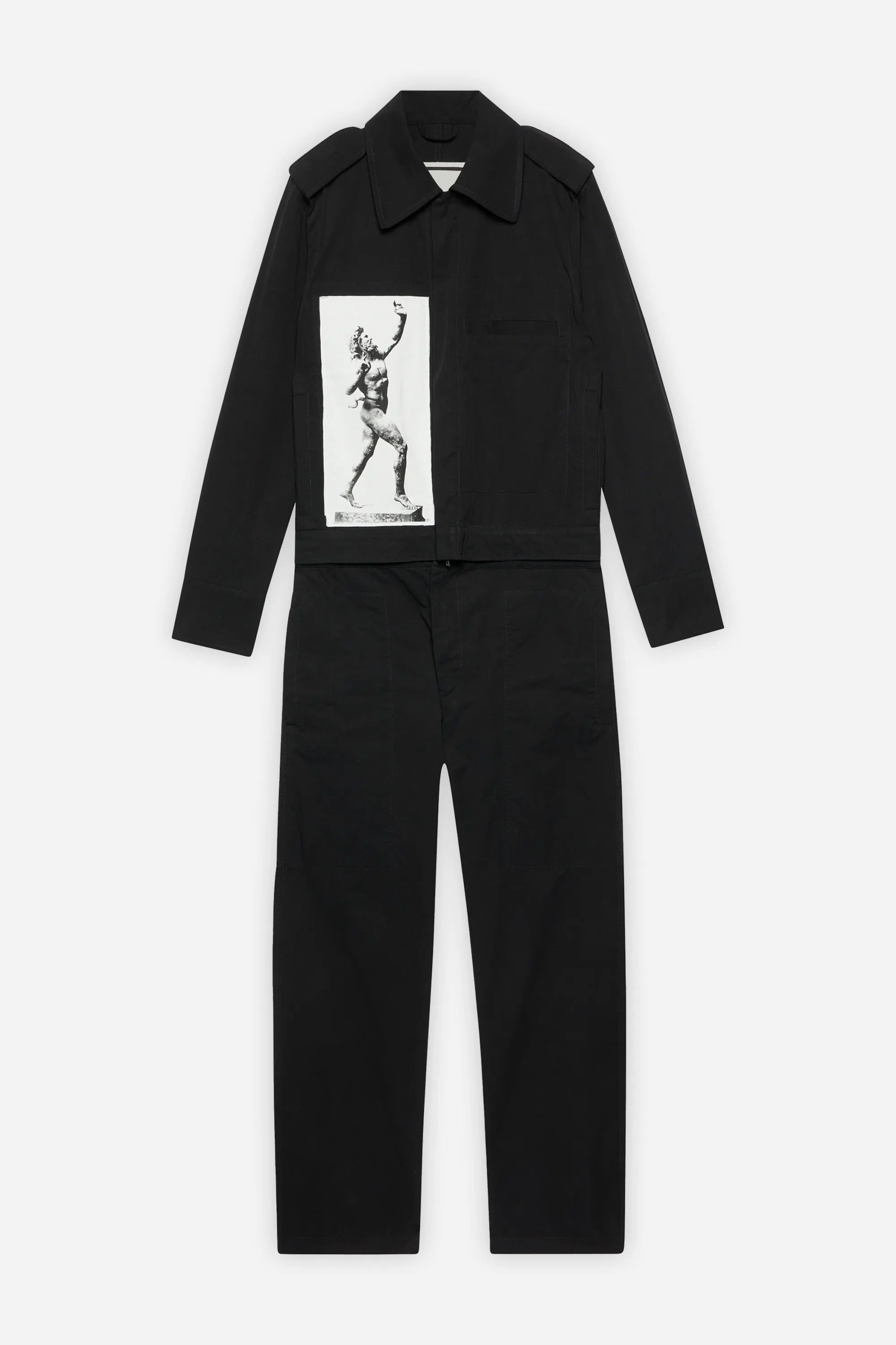 Front view from Sebastien Meunier Versatile Pompeii Printed Cotton Jumpsuit — Chapitre 14 collection.