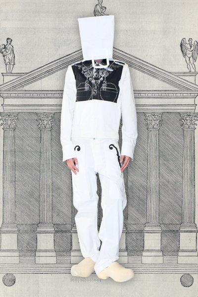 Transformable Overall with Serigraph Prints