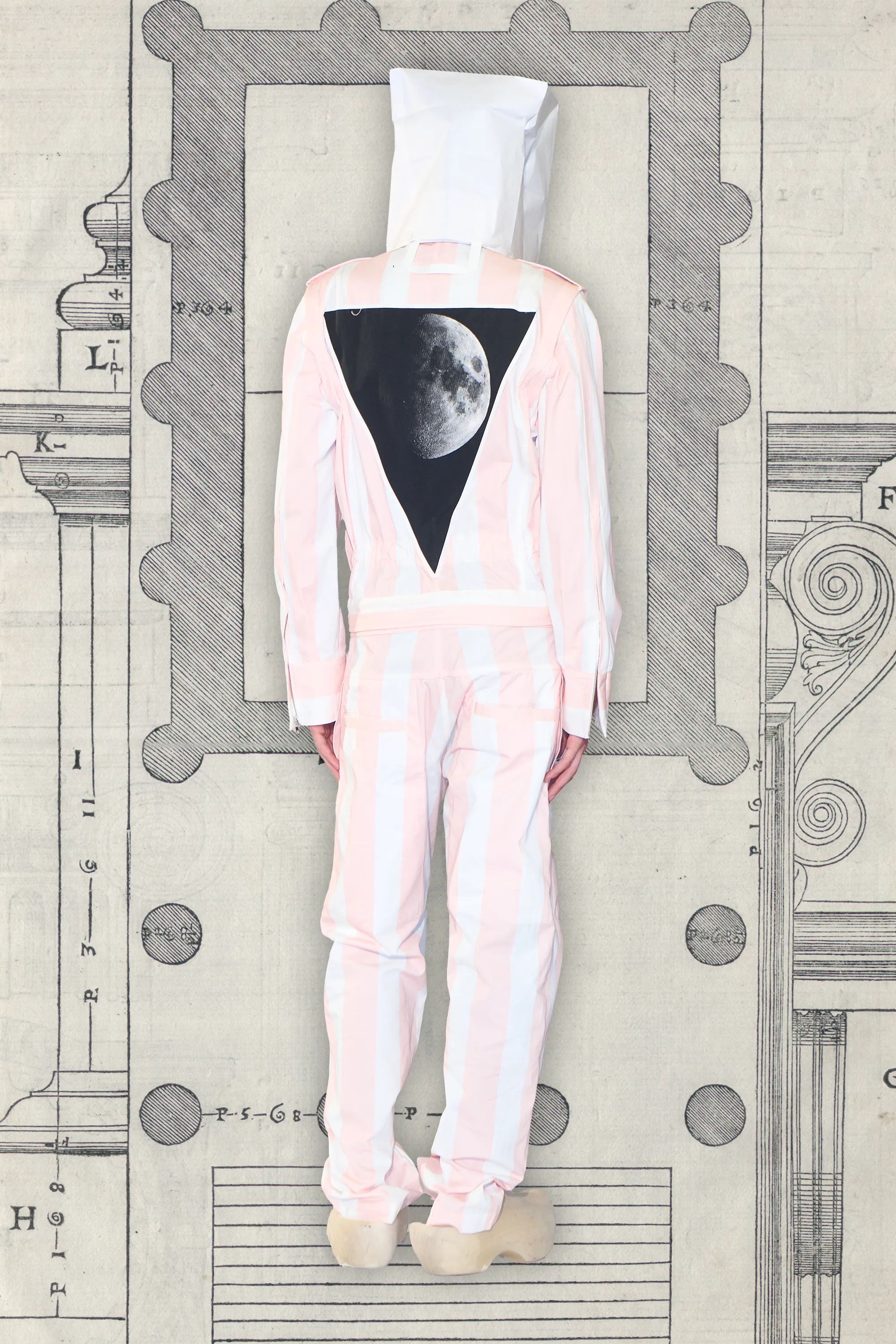Back view from Sebastien Meunier Versatile Moon Printed Cotton Jumpsuit — Chapitre 14 collection