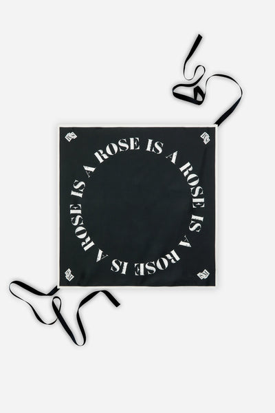 Silk Bandana with Gros Grain Ribbons