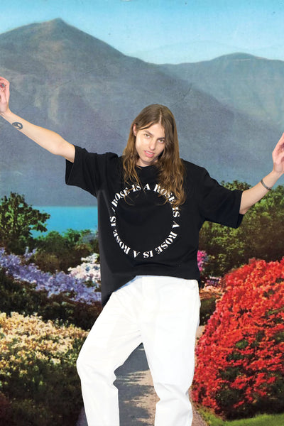 Oversized T-shirt with Serigraph Prints