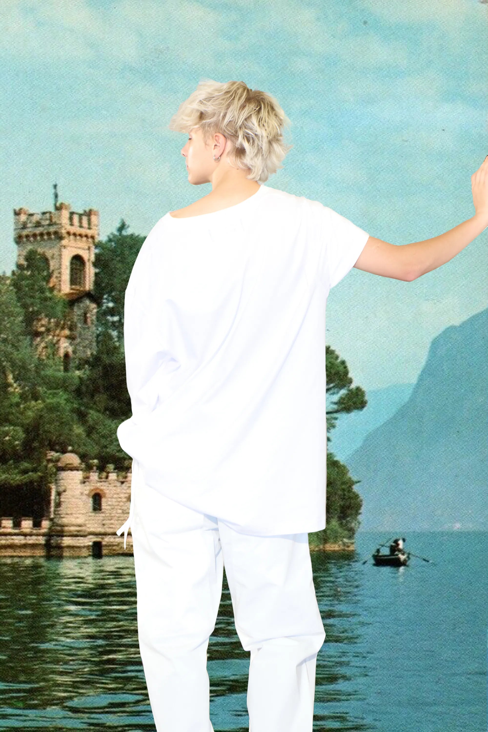 Sebastien Meunier Oversize Gertrude Stein Printed Black Cotton T-shirt — Chapitre 14 collection.