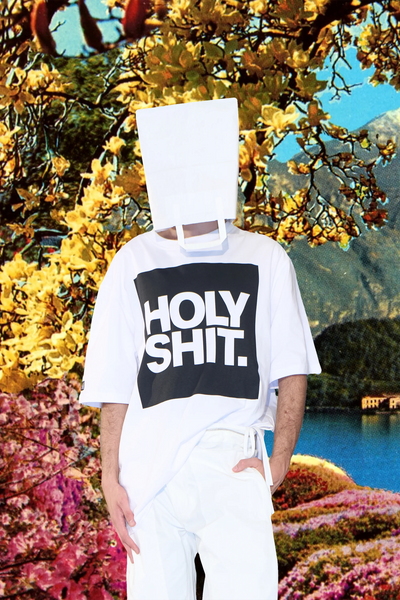 Oversized T-shirt with Serigraph Prints